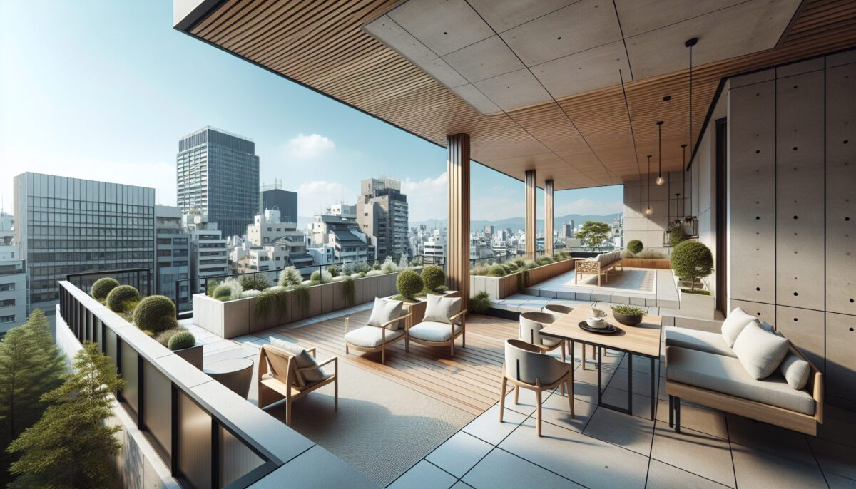 SCENE: 完成したばかりの美しいテラス