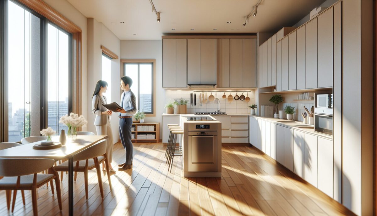 SCENE: リノベーション業者の担当者と打ち合わせをする30代夫婦