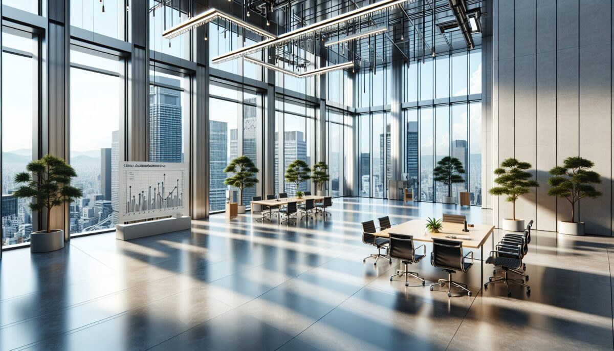 SCENE:大阪の工務店が抱える集客課題をグラフで示すイメージ