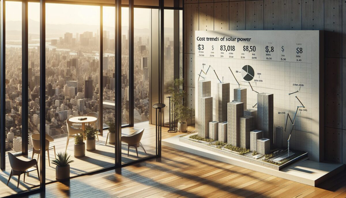 SCENE: 太陽光発電の費用内訳を示すグラフ